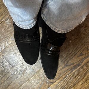 Zara Men's Black Suede Loafers